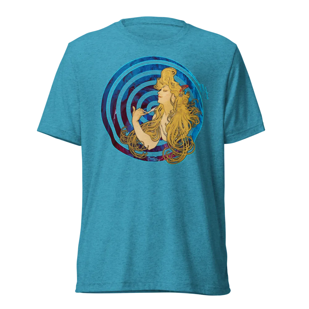 Alphonse Mucha Job Spiral T-Shirt