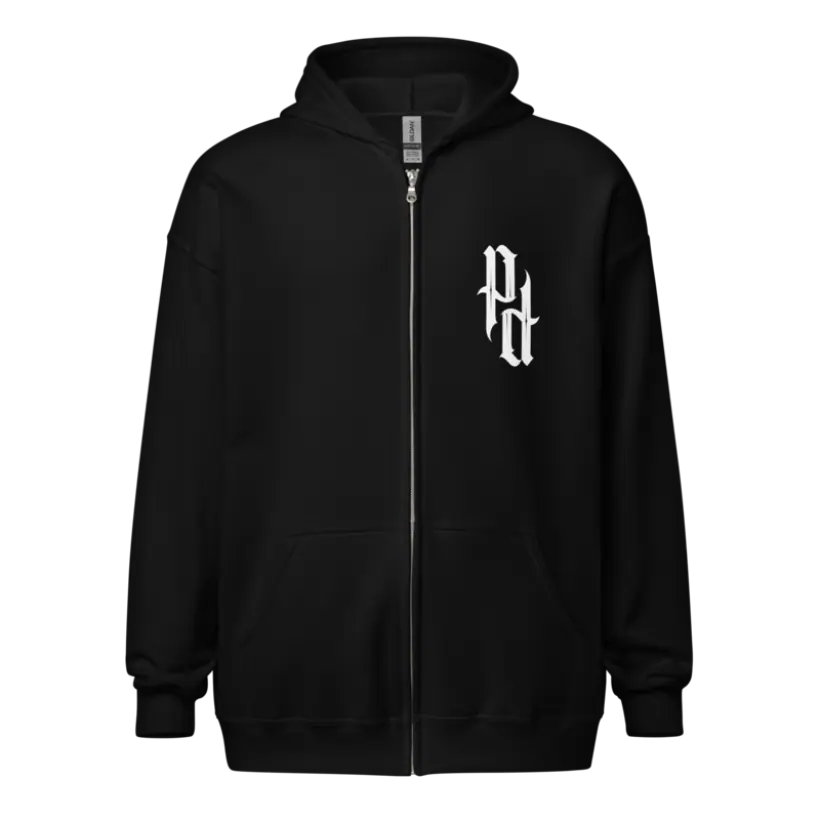 Public Domain Brand Signature Zip Up Hoodie