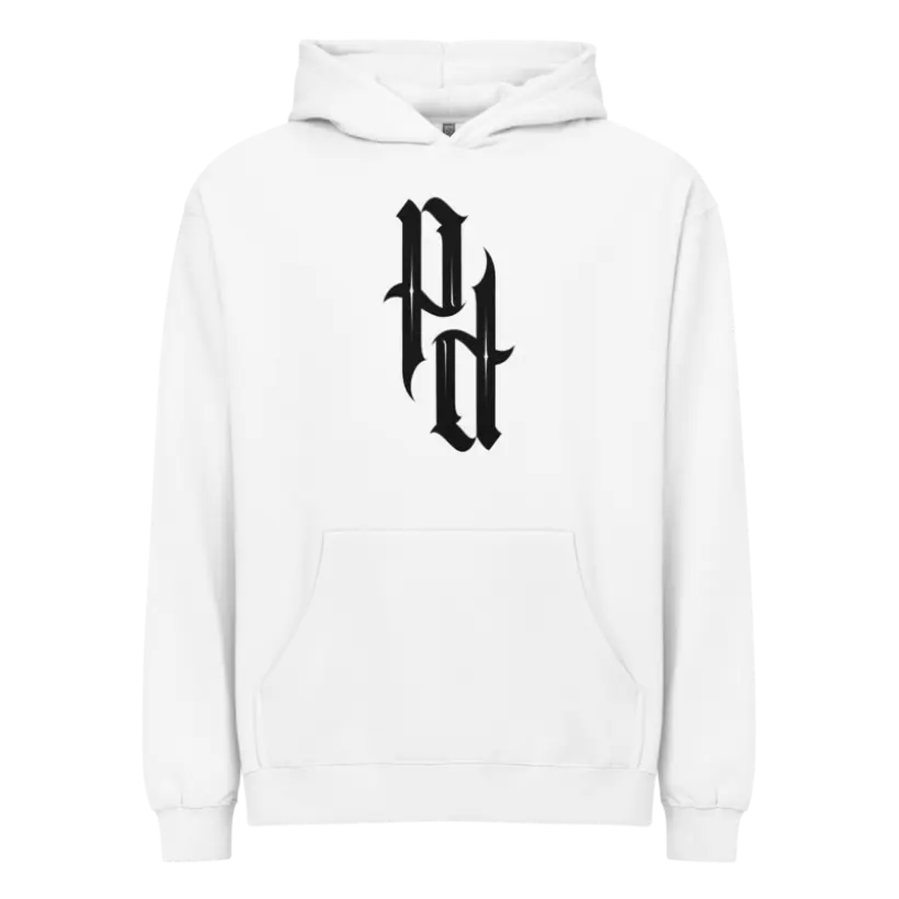 Public Domain Brand Whiteout Heavyweight Box Hoodie