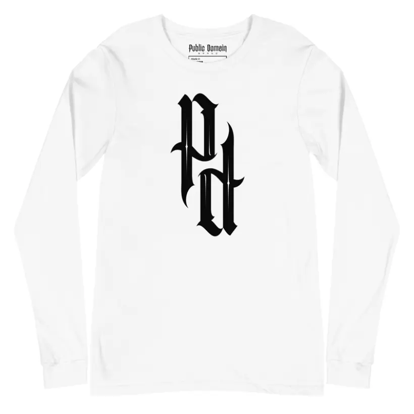 Public Domain Brand Whiteout Long Sleeve Tee